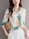 Elegant Watercolor Print Shirt My Western