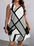 My Western Plus Geo Print Tank Dress My Western
