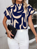 My Western Geometric Half Sleeve Printed Top My Western