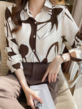 MyWestern Abstract Art Brown Print Shirt My Western