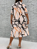 My Western Plus Allover Print Button Front Shirt Dress My Western