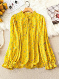 Women yellow printed top My Western