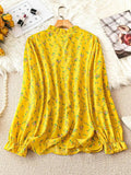 Women yellow printed top My Western
