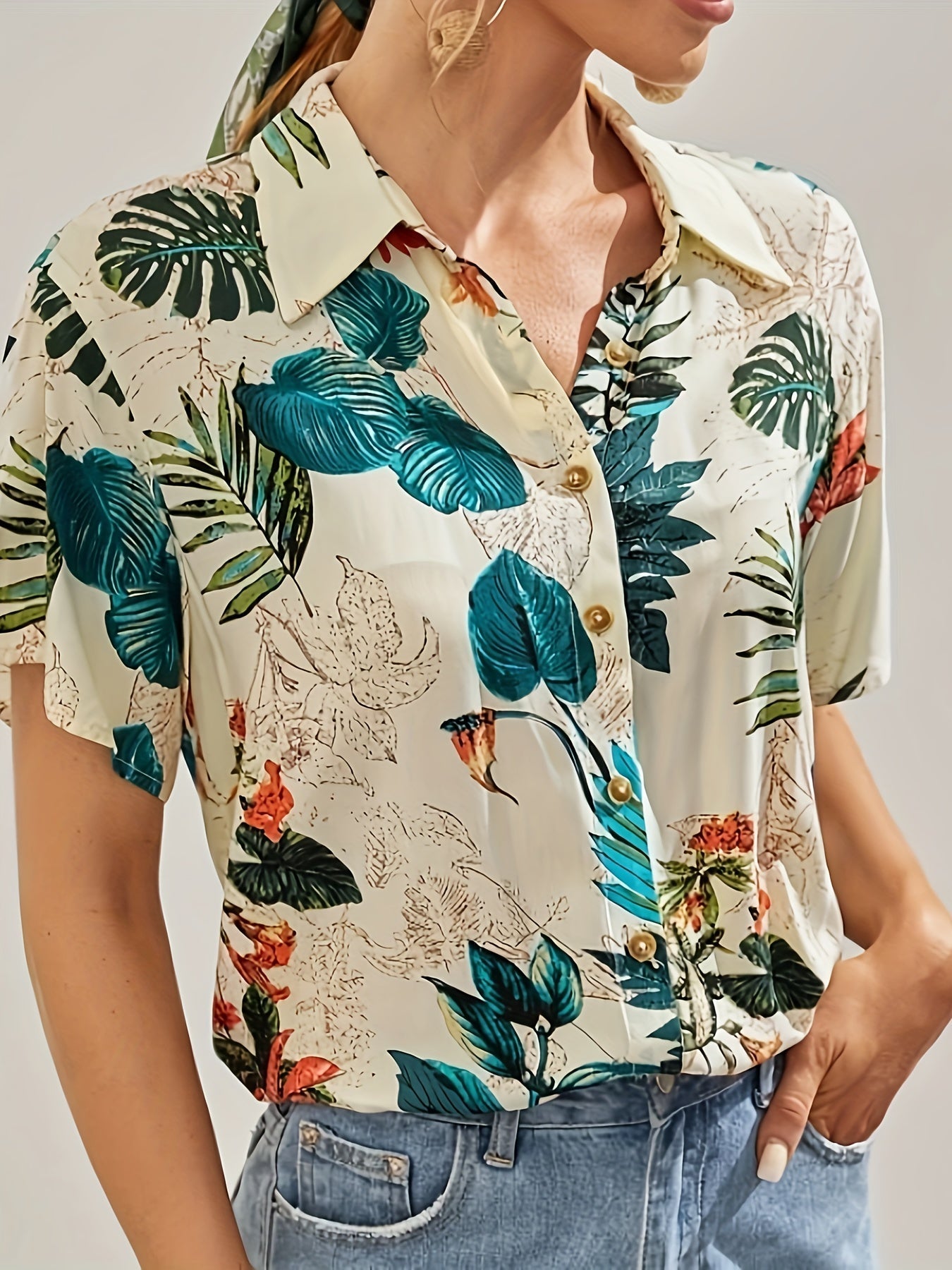 MyWestern Tropical Print Shirt My Western