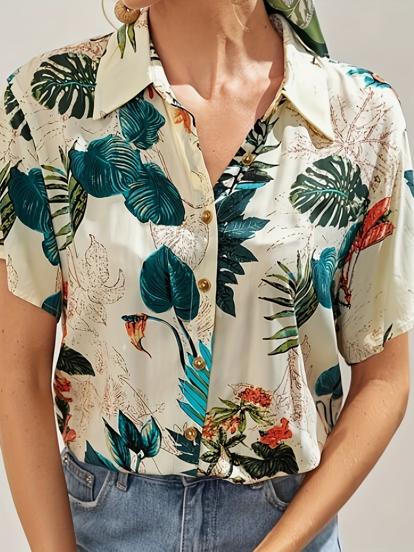 MyWestern Tropical Print Shirt My Western