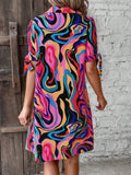 My Western designer color printed midi dress My Western