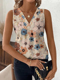 Printed Rayon Sleeveless Top for Women My Western