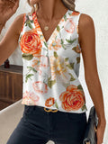 MyWestern Abstract Stripe Print Rolled-Up Short Sleeves Round Neckline Relaxed Fit Top For Women & Girls WesternLove