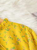 Women yellow printed top My Western